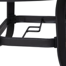 Outsunny 106cm Round Garden Dining Table with Parasol Hole Tempered Glass Top