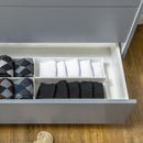 HOMCOM Chest of Drawers, 3 Drawer Unit Storage Organiser for Bedroom, Grey