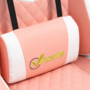 Vinsetto Racing Gaming Chair w/ Lumbar Support, Gamer Office Chair, Pink White