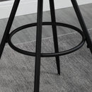 HOMCOM Round Bar Table, Kitchen Cafe Table with Fixed Tabletop and Steel Legs