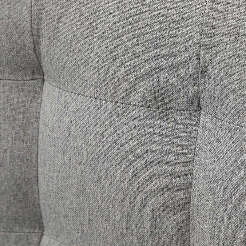 HOMCOM Modern Fabric Bar Stools Set of 2 Bar Chairs with Back Wood Legs Grey