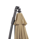 Outsunny 3(m) Cantilever Shanghai Parasol w/ Crank Handle, Cross Base, Khaki