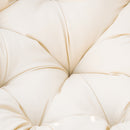 Outsunny 360° Swivel Rattan Papasan Moon Bowl Chair Round Outdoor w/ Padded