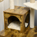 PawHut Litter Box Enclosure with Cat Tree Tower, Hammock, Cushion