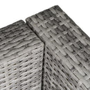 Outsunny Rattan Corner Sofa Garden Rattan Furniture Single Sofa Chair Light Grey