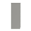 Balagio Ready Assembled Chest of Drawers with 5 Drawers - Light Grey Gloss