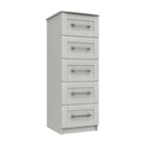Chester Ready Assembled Chest of Drawers with 5 Drawers Tallboy - White