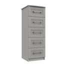 Chester Ready Assembled Chest of Drawers with 5 Drawers Tallboy - Light Grey