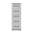 Chester Ready Assembled Chest of Drawers with 5 Drawers Tallboy - White