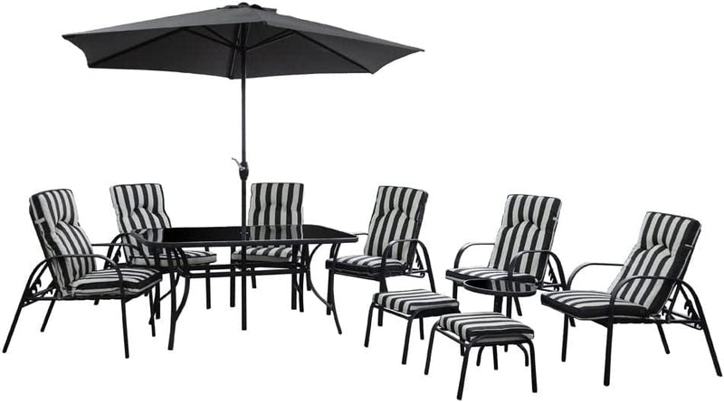 Silver & Stone Windsor Outdoor 11 Piece Furniture Set - Grey