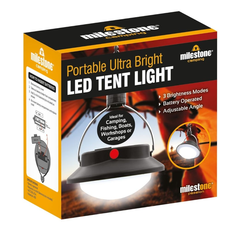 Milestone Ultra Bright Portable Tent Light with 60 LEDs