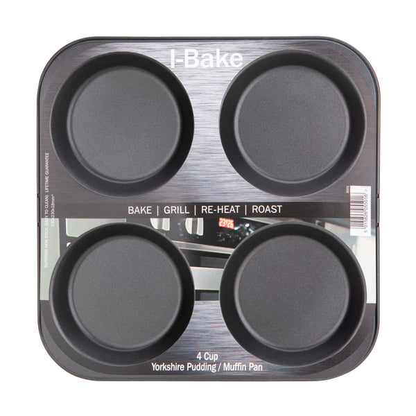I-Bake Non Stick 4 Cup Yorkshire Pudding Tray