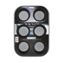 I-Bake Non Stick 6 Cup Deep Muffin Pan