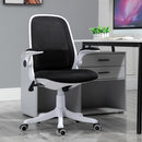 Vinsetto Desktop Chair Ergonomic Swivel Office Chair Breathable Fabric Computer Rocker with Liftable Armrest Home Office For 120-175cm/4'-6' Black