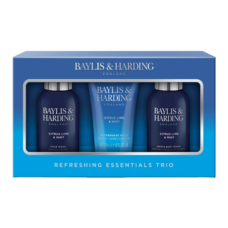 Baylis & Harding Men's Citrus and Lime Refreshing Essentials Trio Christmas Gift