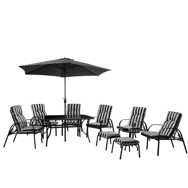 Silver & Stone Windsor Outdoor 11 Piece Furniture Set - Grey