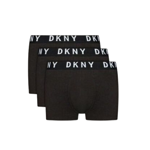 Mens DKNY 3 Pack Boxer Short Trunks - Black