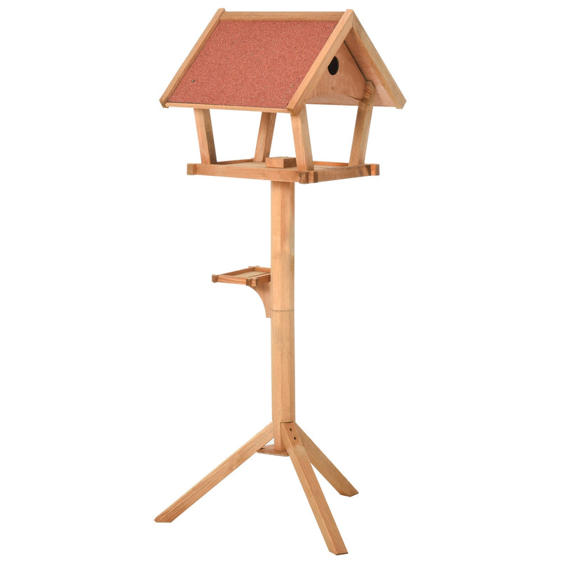 PawHut Wooden Bird Feeder Stand