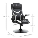 Vinsetto Gaming Chair Ergonomic Computer Chair with Adjustable Height Pedestal Base