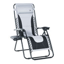 Outsunny Zero Gravity Lounger Folding Recliner Chair w/ Cup Holder Padded Pillow