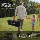 Outsunny Reversible Waterproof Outdoor Rug W/ Carry Bag, 182 x 274 cm, Black