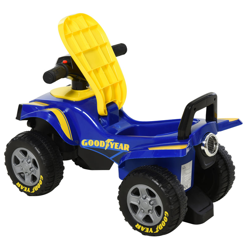 HOMCOM Kids Manual Quad Bike - Yellow / Blue