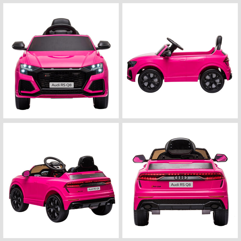 HOMCOM Kids Electric Ride On Car Audi RS Q8 6v - Pink