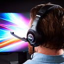 Akai Gaming Stereo Headset and Microphone Black and Blue