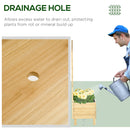 Outsunny Wooden Garden Planters with Trellis for Vine Climbing Plants, Natural