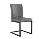 Pair of Darwen Diamond Stitch Dining Chair - Grey