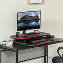 Vinsetto Liftable Computer Stand Height Adjustable Ergonomic E-sports Desktop Stand PC w/ Keyboard Tray Widely Compatible Workstation Riser for Home Office Dormitory Compatible