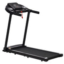 Folding Treadmill Electric Motorised Running Machine 12 Preset Programs w/ LED Screen Drink Holder & Phone Holder Perfect for Home Gym Indoor Fitness Black Display