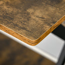 Computer Desk with Monitor Shelf and Storage R Shaped Gaming Study Writing Table for Home Office Brown Office