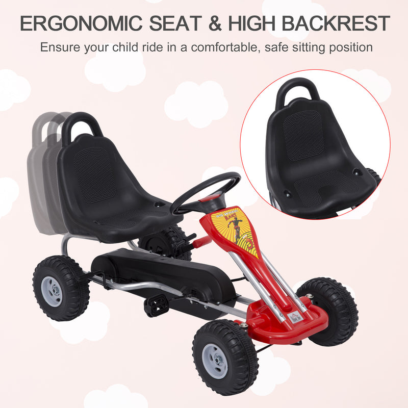Kids Ride on Pedal Go Kart - Red