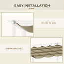 Outsunny Pergola Shade Cover Replacement Canopy for 3 x 3m Pergola, Tan