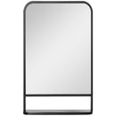 HOMCOM Rectangle Wall Mirror with Shelf 86 x 53 cm, for Living Room, Bedroom