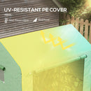 Outsunny Walk-in Green House with Roll-up Door and Mesh Windows, 200x140x200cm