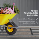 Outsunny 7 x 4ft Metal Garden Storage Shed w/ Double Door & Ventilation Grey