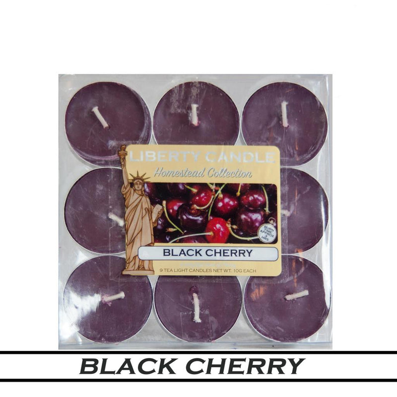Liberty Candle Homestead Collection Tealights x 9 - Black Cherry