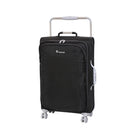 IT Luggage World's Lightest Suitcase with 8 Wheels and Wide Handle Design - Raven Black