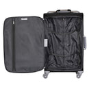 IT Luggage World's Lightest Suitcase with 8 Wheels and Wide Handle Design - Raven Black