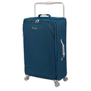 IT Luggage World's Lightest Suitcase with 8 Wheels and Wide Handle Design - Blue Ashes