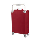 IT Luggage World's Lightest Suitcase with 8 Wheels and Wide Handle Design - Red