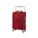 IT Luggage World's Lightest Suitcase with 8 Wheels and Wide Handle Design - Red