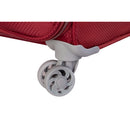 IT Luggage World's Lightest Suitcase with 8 Wheels and Wide Handle Design - Red