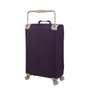 IT Luggage World's Lightest Suitcase with 8 Wheels and Wide Handle Design - Purple Pennant