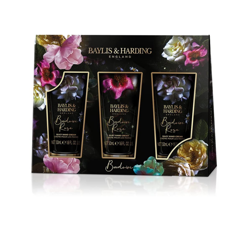 3 Hand Cream Set Baylis & Harding Boudoire Rose Containing 3 x 50ml Hand Cream