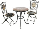 Silver & Stone Bistro Set Mosaic 3 Piece - Rose Gold Mirror Finish