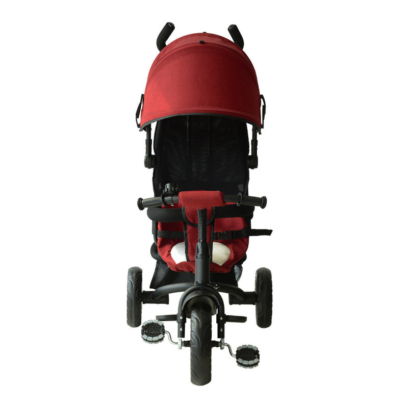 HOMCOM Baby Tricycle with Handle - Red