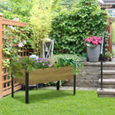 Outsunny Raised Garden Bed Elevated Wood Planter Box